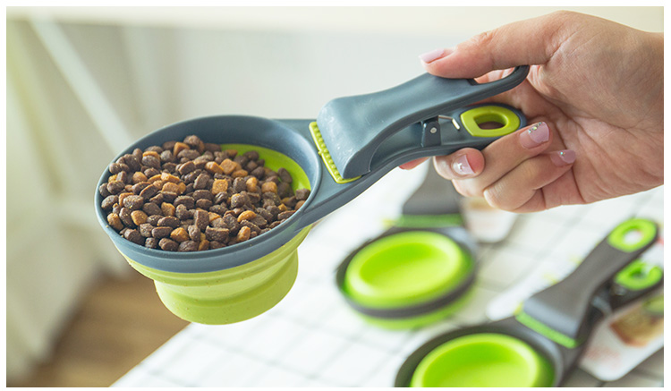 Khuyến mại thức ăn cho chó muỗng thức ăn cho chó mèo thực phẩm xẻng với trọng lượng thức ăn vật nuôi muỗng mèo và con chó nhu yếu phẩm hàng ngày gấu Bông 	khay đựng đồ ăn cho mèo